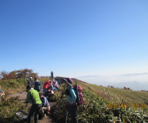 中蒜山頂上と雲海