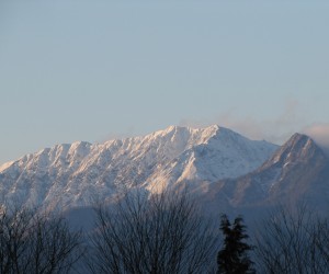 大山、烏ヶ山夕景