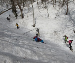 知り滑りを楽しむ