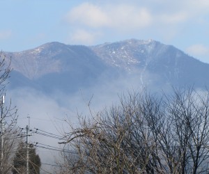 3月28日残雪の上蒜山