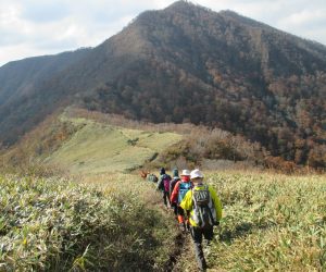 中蒜山から上蒜山への縦走路