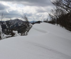 縦走路は雪庇が綺麗