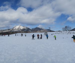 雪恋祭り2月4日　②広大な雪原を我が物顔に歩き回る