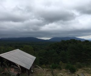 三平山ロッジからの雨雲