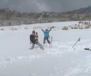 中蒜山山麓スノーシューハイキング　サイコー!!